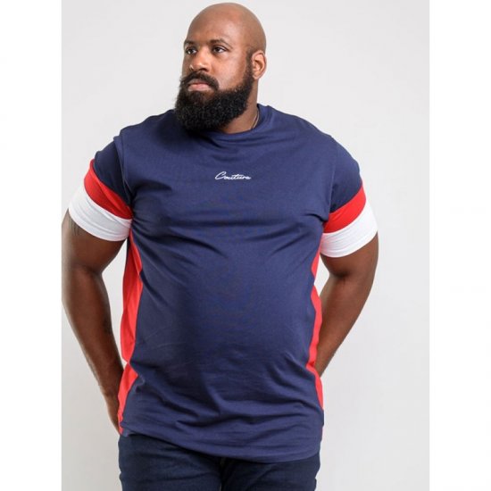D555 Baker T-shirt Navy - Herren-T-shirts - Herren-T-Shirts in großen Größen