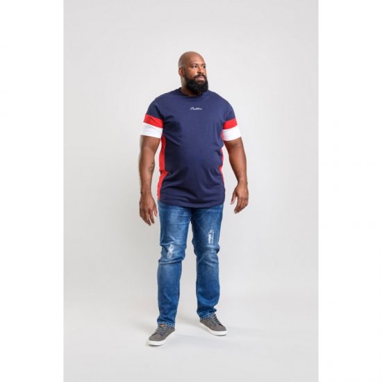 D555 Baker T-shirt Navy - Herren-T-shirts - Herren-T-Shirts in großen Größen