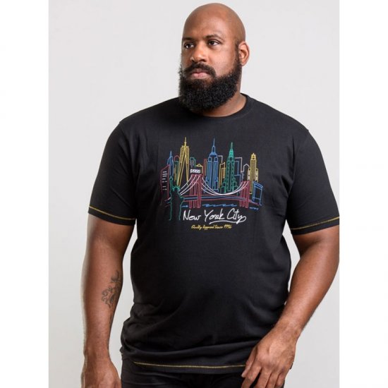 D555 Shelby T-shirt Black - Herren-T-shirts - Herren-T-Shirts in großen Größen