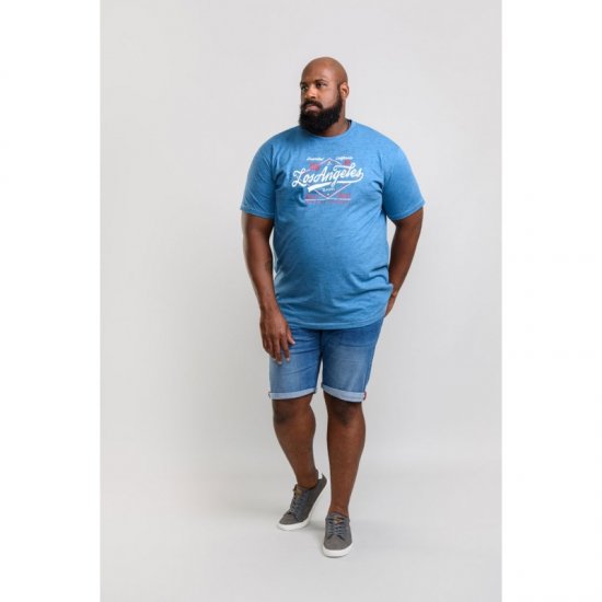 D555 Shelton T-shirt Blue - Herren-T-shirts - Herren-T-Shirts in großen Größen