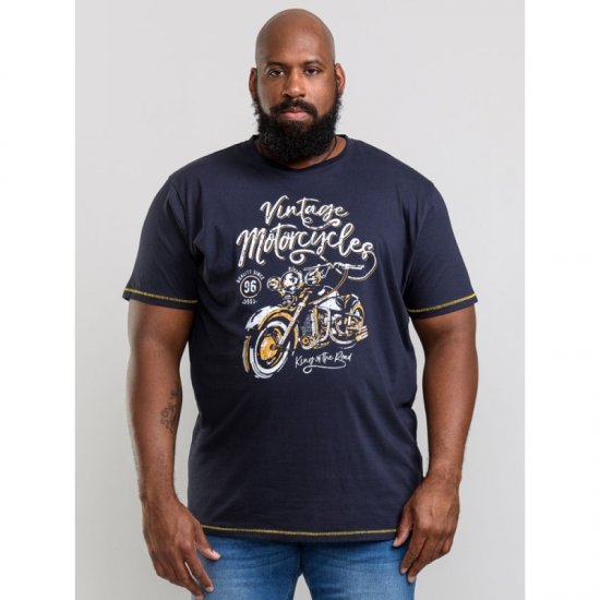 D555 Slater T-shirt Navy - Herren-T-shirts - Herren-T-Shirts in großen Größen