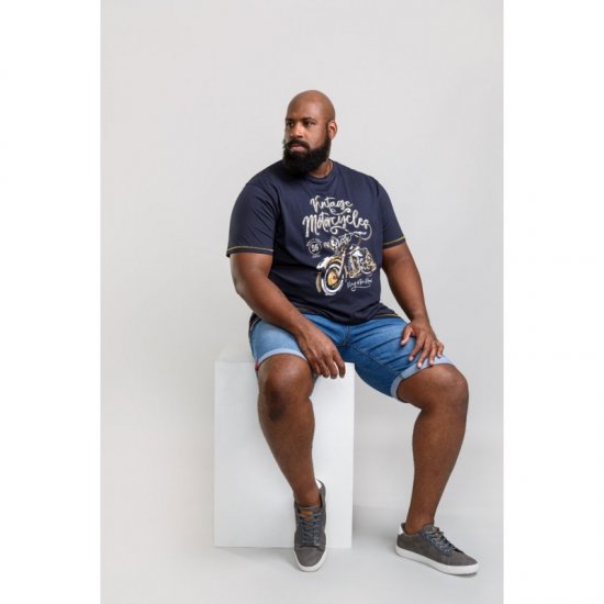 D555 Slater T-shirt Navy - Herren-T-shirts - Herren-T-Shirts in großen Größen
