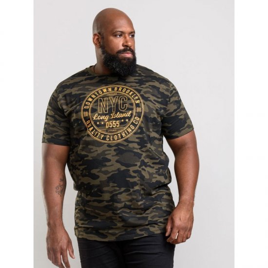 D555 Thompson T-shirt Jungle Camo - Herren-T-shirts - Herren-T-Shirts in großen Größen