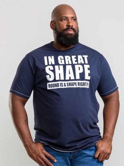 D555 Ronald T-shirt Navy - Herren-T-shirts - Herren-T-Shirts in großen Größen