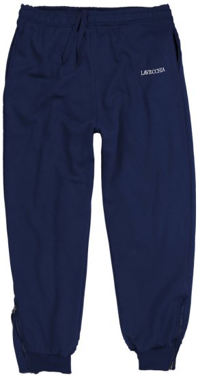 Lavecchia 2018 Sweatpants with Zippered Cuff Navy - Jogginghosen für Herren in großen Größen - Jogginghosen für Herren in großen Größen