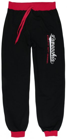 Lavecchia 2020 Sweatpants with Cuff Black/Red - Jogginghosen für herren - Jogginghosen für Herren in großen Größen