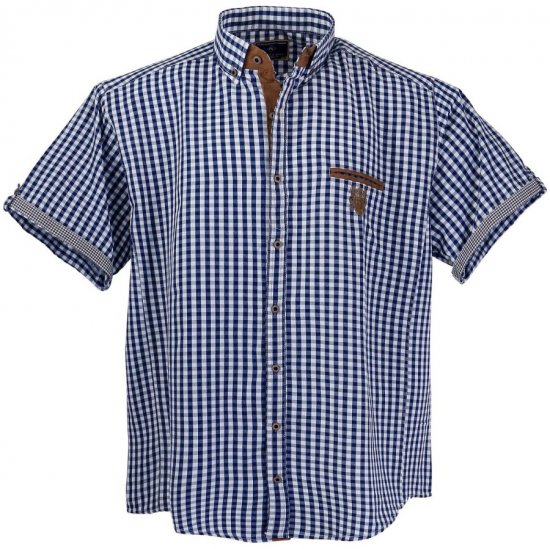 Lavecchia 1129 Short sleeve Shirt Jeansblue - Herrenhemden - Herrenhemden in großen Größen