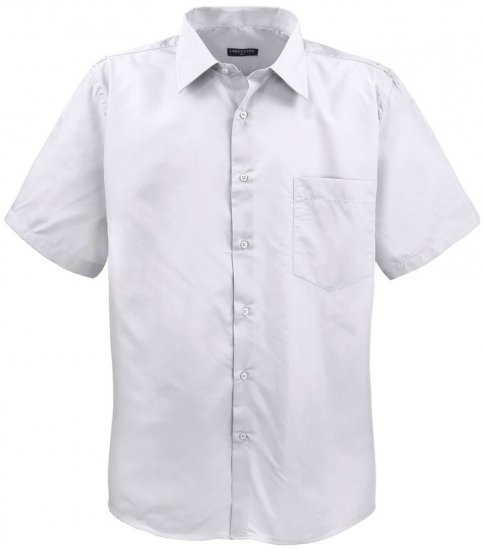 Lavecchia Classic Short Sleeve Shirt White - Herrenhemden - Herrenhemden in großen Größen