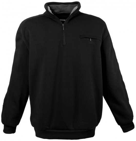 Lavecchia 2100 Half-zip Sweatshirt Black - Herren-sweater und -hoodies - Herren-Sweater und -Hoodies in großen Größen