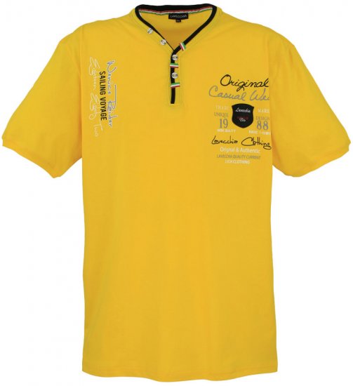 Lavecchia 2042 Printed T-shirt Yellow - Herren-T-shirts - Herren-T-Shirts in großen Größen