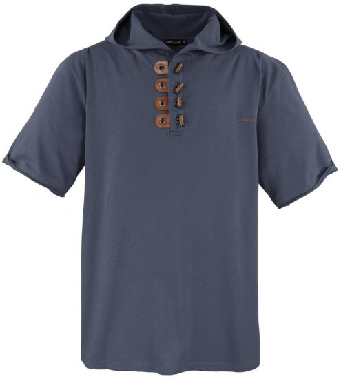 Lavecchia 609 T-shirt with Hoodie Dark Grey - Herren-T-shirts - Herren-T-Shirts in großen Größen