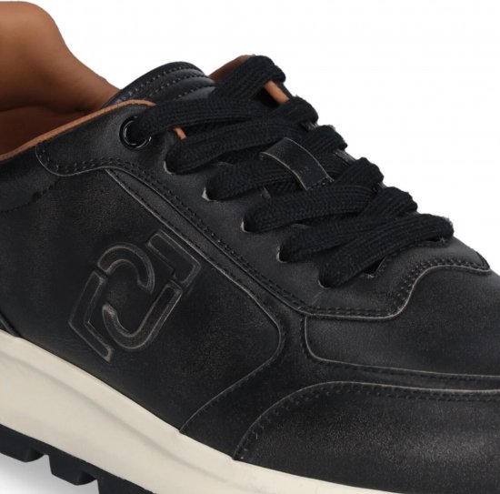 Liu Jo Running 01 Leather Sneakers Black - Herrenschuhe 40-52 - 