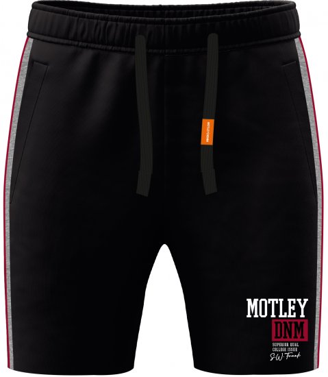 Motley Denim Liverpool Sweatshorts Black - Jogginghosen für Herren in großen Größen - Jogginghosen für Herren in großen Größen