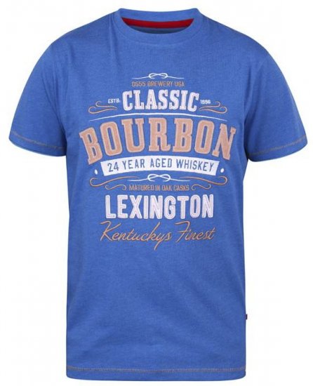 D555 Macmillan Bourbon Whiskey Crew Neck T-Shirt Blue - Herren-T-shirts - Herren-T-Shirts in großen Größen