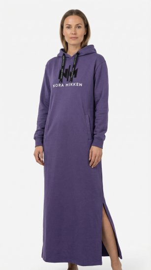 Nora Mikken MARI Maxi Hoodie Dress Purple - Sweaters & hoodies - Pullover & Hoodies für Damen