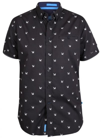 D555 Marley Shirt Black - Herrenhemden - Herrenhemden in großen Größen