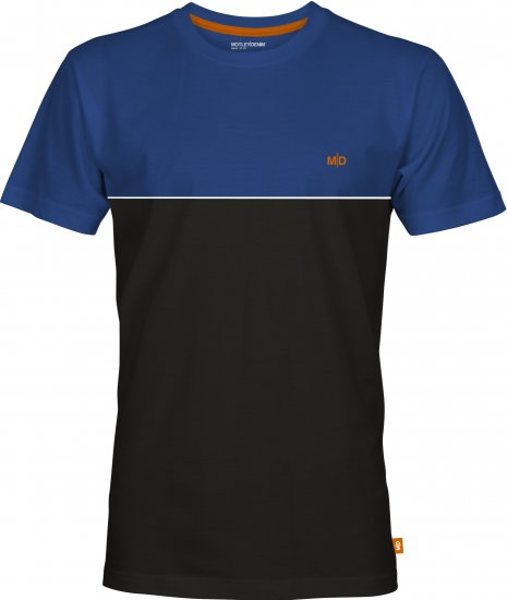 Motley Denim Athens Two-Toned T-Shirt Black/Royal Blue - Herren-T-Shirts in großen Größen - Herren-T-Shirts in großen Größen