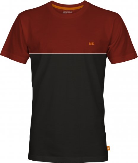 Motley Denim Athens Two-Toned T-Shirt Black/Red - Herren-T-Shirts in großen Größen - Herren-T-Shirts in großen Größen