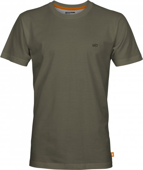 Motley Denim Malaga T-Shirt Dark Khaki - Herren-T-shirts - Herren-T-Shirts in großen Größen