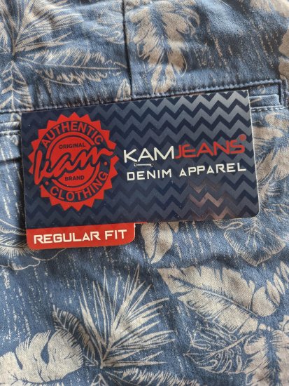 Kam Jeans 340 Dress Shorts Denim Blue - Herrenshorts - Herrenshorts in großen Größen
