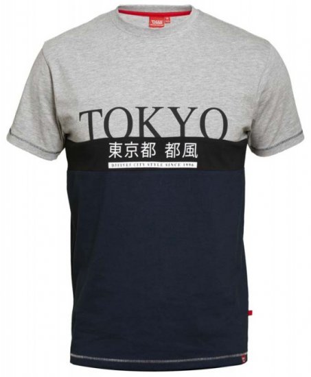 D555 Morris T-shirt Navy - Herren-T-shirts - Herren-T-Shirts in großen Größen