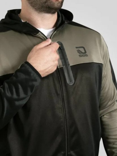 D555 Southport Hoodie mit Reißverschluss Schwarz - Herren-sweater und -hoodies - Herren-Sweater und -Hoodies in großen Größen