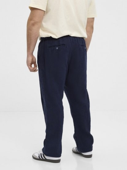 North Latitude 51142 Leinenhose mit Gummizug Dunkelblau - Herren-jeans & -hosen - Herren-Jeans & -Hosen in großen Größen