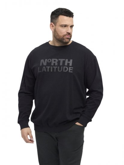 North Latitude 53123 Sweatshirt mit Logo Schwarz - Herren-sweater und -hoodies - Herren-Sweater und -Hoodies in großen Größen