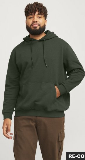 Jack & Jones Bradley Hoodie Dark Green - Herren-sweater und -hoodies - Herren-Sweater und -Hoodies in großen Größen