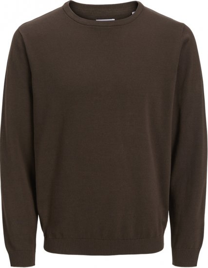 Jack & Jones BASIC Knitted Sweater Brown - Herren-sweater und -hoodies - Herren-Sweater und -Hoodies in großen Größen