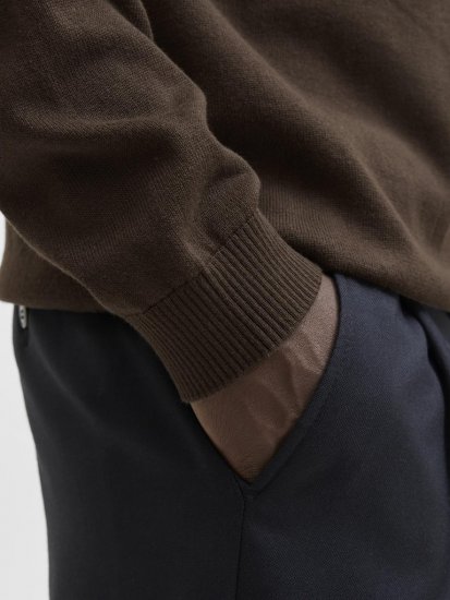Jack & Jones BASIC Knitted Sweater Brown - Herren-sweater und -hoodies - Herren-Sweater und -Hoodies in großen Größen