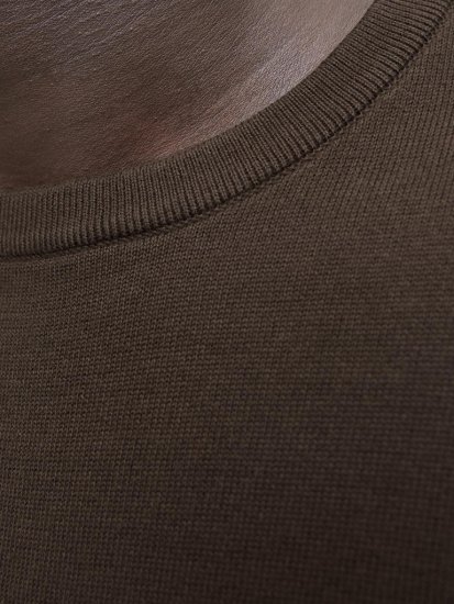 Jack & Jones BASIC Knitted Sweater Brown - Herren-sweater und -hoodies - Herren-Sweater und -Hoodies in großen Größen