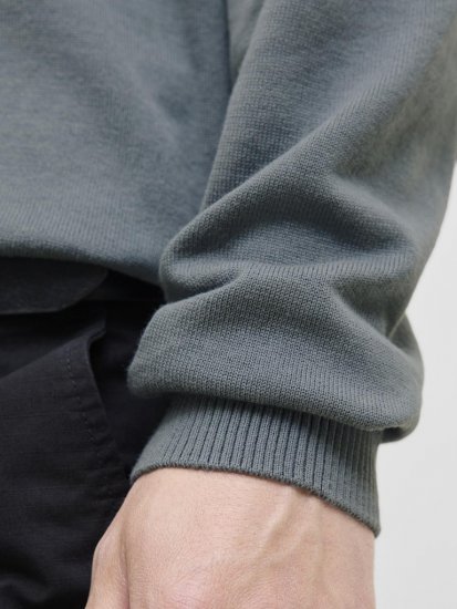 Jack & Jones BASIC Knitted Sweater Grey - Herren-sweater und -hoodies - Herren-Sweater und -Hoodies in großen Größen