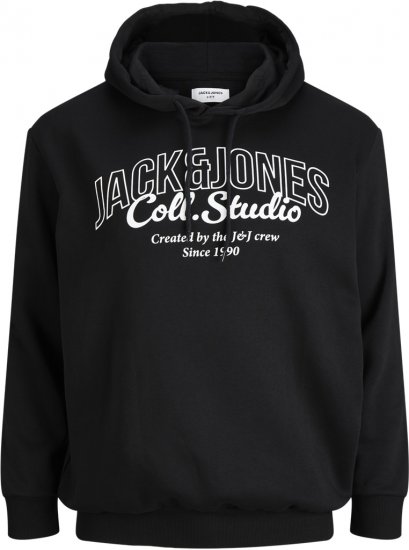 Jack & Jones Makoto Hoodie Black - Herren-sweater und -hoodies - Herren-Sweater und -Hoodies in großen Größen