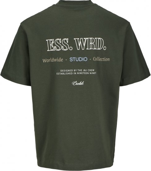Jack & Jones Urban Edge Studio T-shirt Green - Herren-T-shirts - Herren-T-Shirts in großen Größen