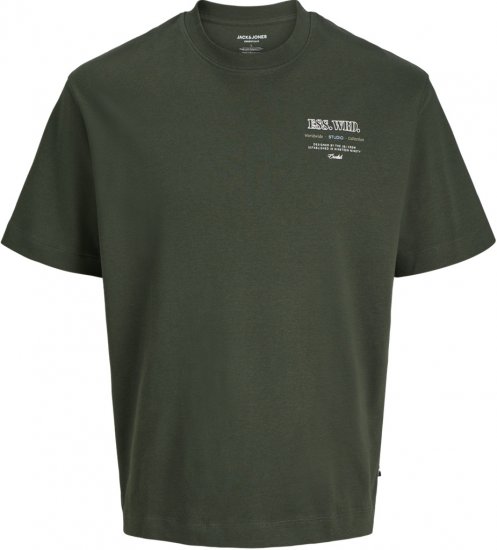 Jack & Jones Urban Edge Studio T-shirt Green - Herren-T-shirts - Herren-T-Shirts in großen Größen