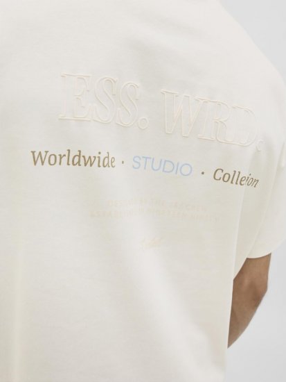 Jack & Jones Urban Edge Studio T-shirt White - Herren-T-shirts - Herren-T-Shirts in großen Größen