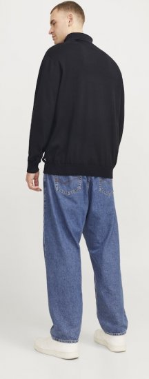 Jack & Jones Basic Knitted Sweater with Rolled Neck Black - Herrenkleidung - Herrenkleidung in großen Größen
