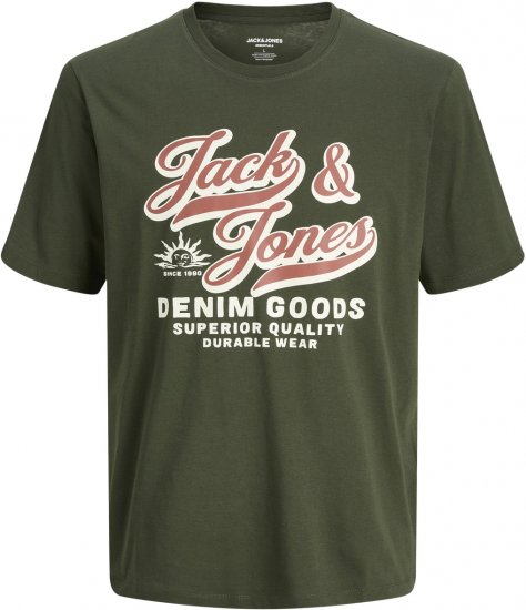 Jack & Jones Logo 2COL T-Shirt Green - Herren-T-shirts - Herren-T-Shirts in großen Größen