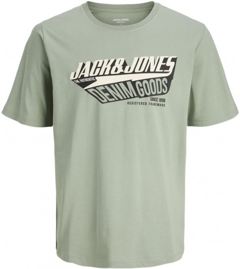 Jack & Jones Logo 2COL T-shirt Iceberg Green - Herren-T-shirts - Herren-T-Shirts in großen Größen