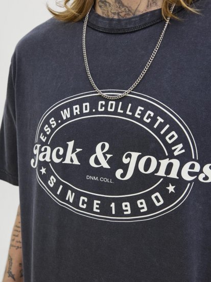 Jack & Jones Dover T-Shirt Short Sleeve Black - Herren-T-shirts - Herren-T-Shirts in großen Größen