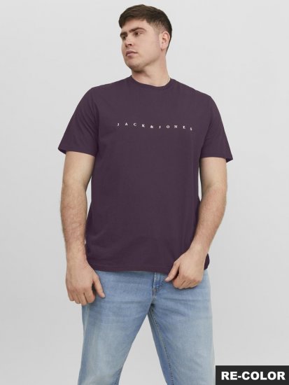 Jack & Jones STAR T-Shirt Purple - Herren-T-shirts - Herren-T-Shirts in großen Größen