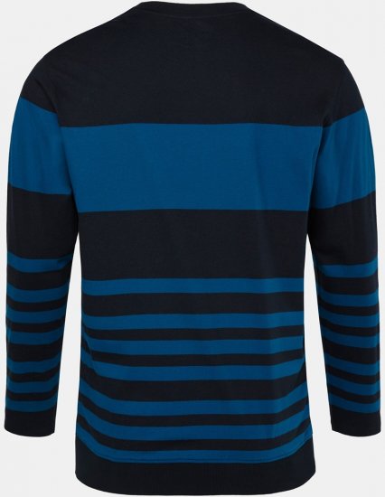 JP1880 Pyjamas Two-piece Long Sleeve with Stripes Blue - Herrenunterwäsche & bademode - Herrenunterwäsche & Bademode in großen Größen