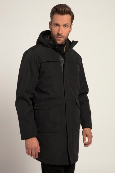 JP1880 Warm Parka with Wind Cuffs Black - Herren jacken - Herren Jacken in großen Größen