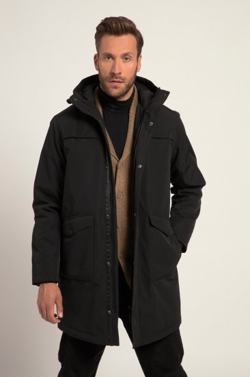 JP1880 Warm Parka with Wind Cuffs Black - Herren jacken - Herren Jacken in großen Größen
