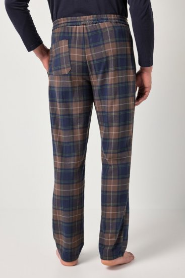 JP1880 Pyjama Trousers Flannel Check Brown - Herrenunterwäsche & bademode - Herrenunterwäsche & Bademode in großen Größen