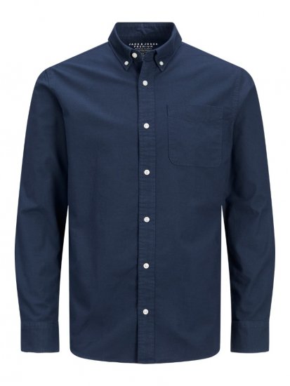 Jack & Jones Brook Oxford Shirt Long Sleeve Navy - Herrenhemden - Herrenhemden in großen Größen