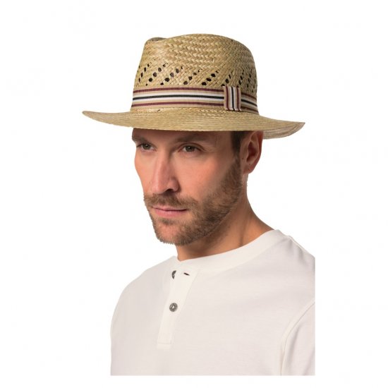 JP1880 Straw Hat Woven Yellow - Accessoires - Herren-Accessoires