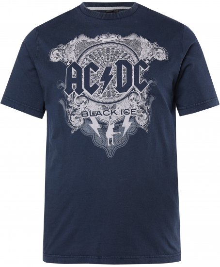 JP1880 AC/DC Black Ice T-Shirt Navy - Band-T-shirts - Band T-Shirts in großen Größen