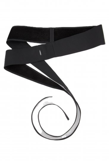 Ulla Popken Soft Leather Tie Belt Black - Damen-gürtel - 